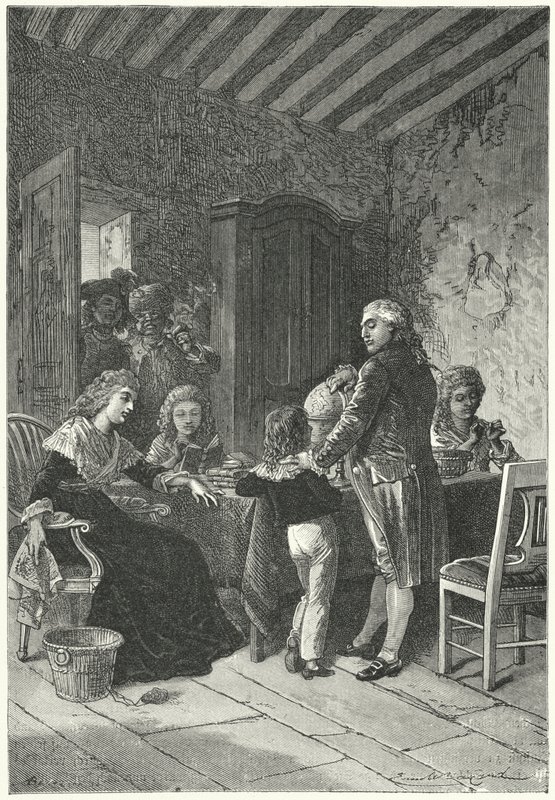 Louis XVI ve ailesi Tapınakta hapsedildi by Emile Antoine (after) Bayard