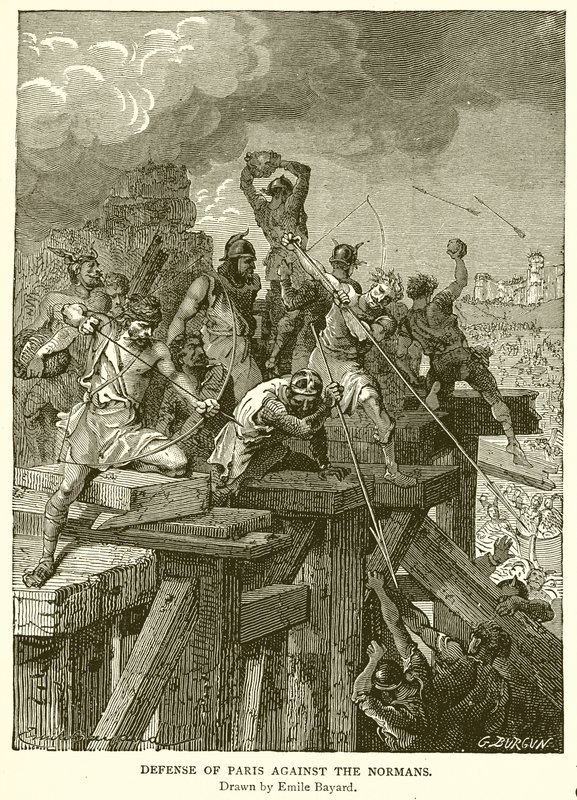 Defense of Paris against the Normans  by Emile Antoine Bayard