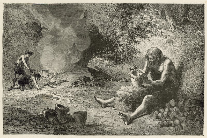 Le premier potier  by Emile Antoine Bayard