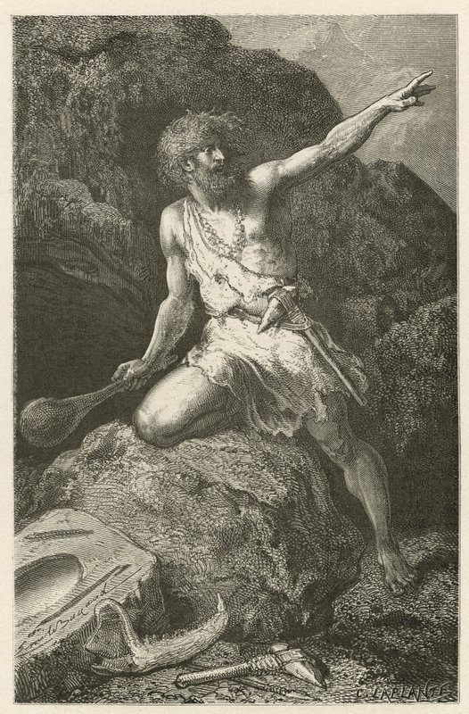 Cilalı Taş Çağında Adam by Emile Antoine Bayard