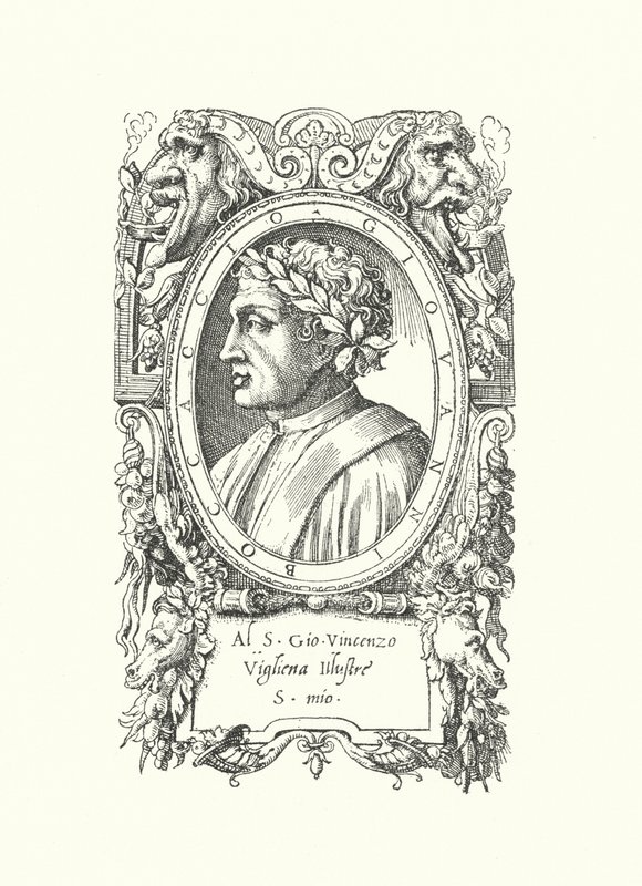 Giovanni Boccaccio, İtalyan şair, romancı ve hümanist by Enea Vico