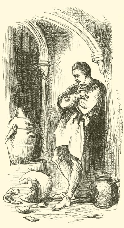 Bernard Palissy, Huguenot çömlekçisi, kırık tencereyle by English School