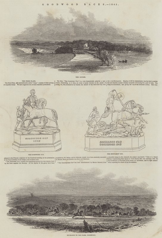Goodwood Yarışları, 1845 by English School