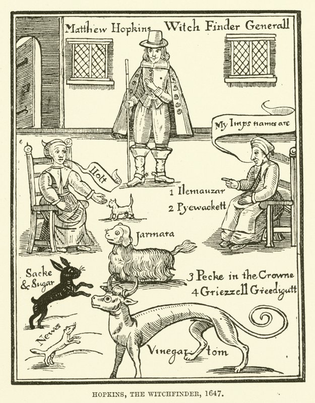 Hopkins, cadı bulucu, 1647 by English School