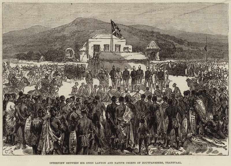 Sir Owen Lanyon ve Zoutpansberg, Transvaal Yerli Şefleri arasındaki röportaj by English School