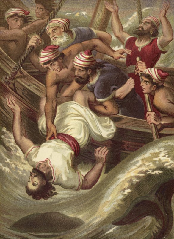 Jonah (kromolito) by English School
