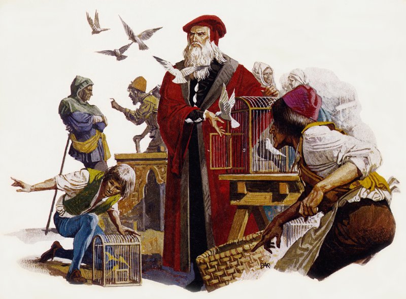 Leonardo da Vinci. by English School