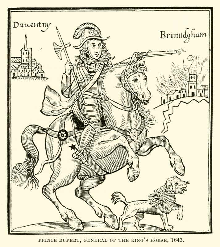 Prens Rupert, kralların atının generali, 1643 by English School