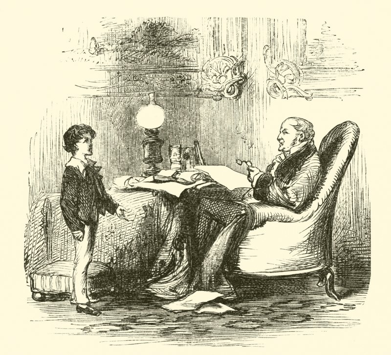 Robert Peel, babasıyla hitabet pratiğinde by English School