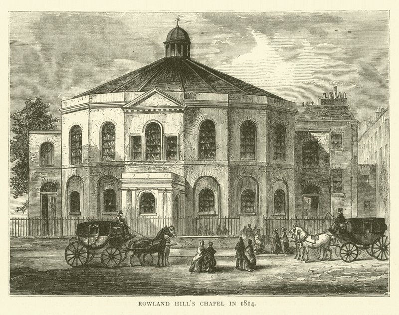 1814 yılında Rowland Hills Şapeli by English School