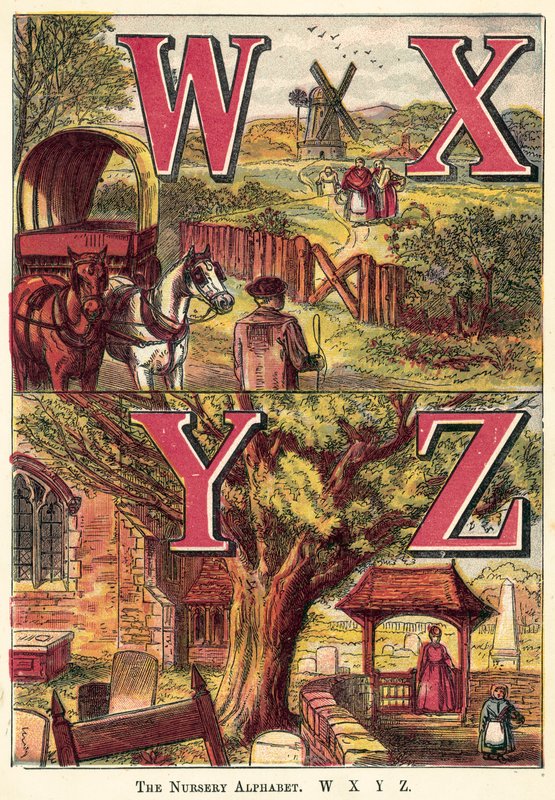 Kreş Alfabesi, W, X, Y, Z by English School