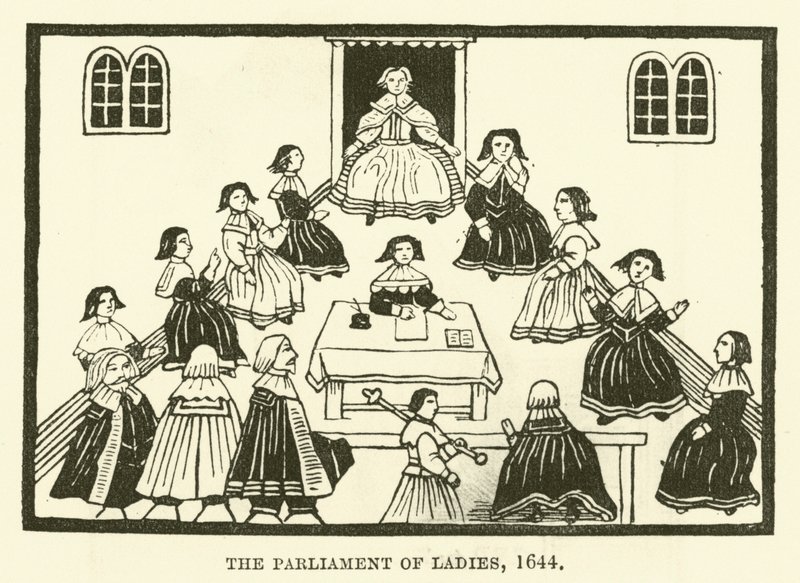 bayanlar meclisi, 1644 by English School