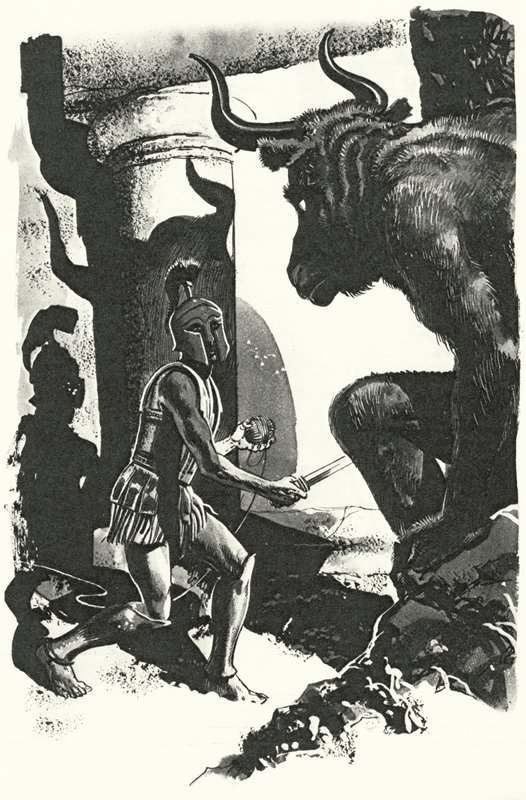 Theseus Minotaur ile yüz yüze geliyor by English School