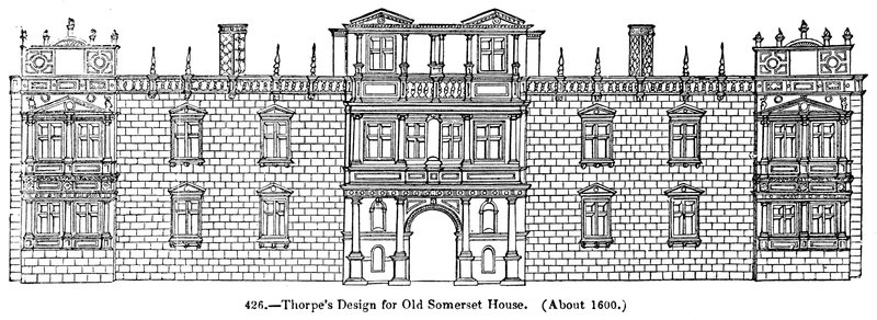 Eski Somerset Evi için Thorpes Tasarımı. (Yaklaşık 1600) by English School