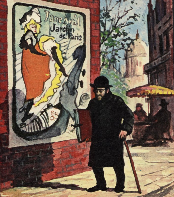 Toulouse Lautrec Paris sokaklarında yürürken by English School