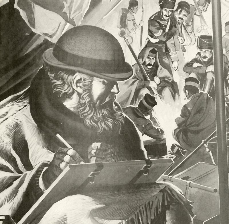 William Howard Russell, ilk savaş muhabiri by English School