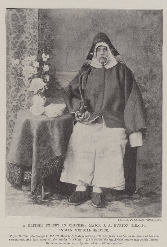 Bir İngiliz Çin Uzmanı, Binbaşı J A Burton, LRCP, Indian Medical Service by English Photographer