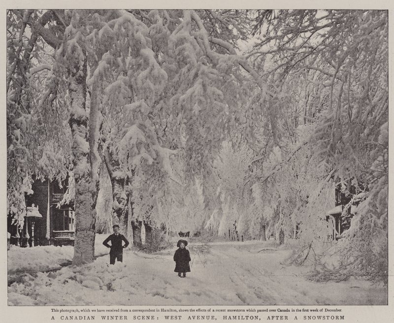 Bir Kar Fırtınasından Sonra Kanadalı Bir Kış Manzarası, West Avenue, Hamilton by English Photographer