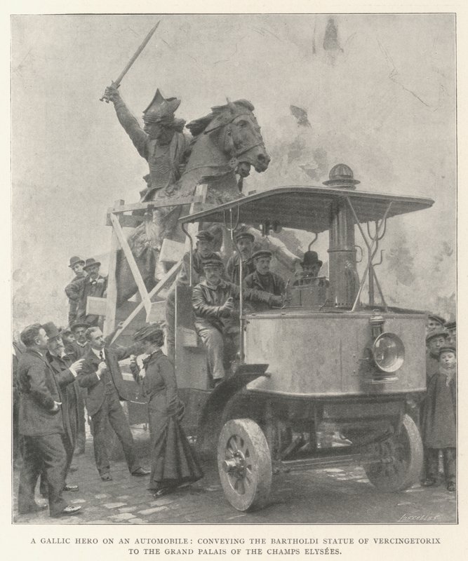 Bir Otomobilde Bir Galya Kahramanı, Bartholdi Vercingetorix Heykeli