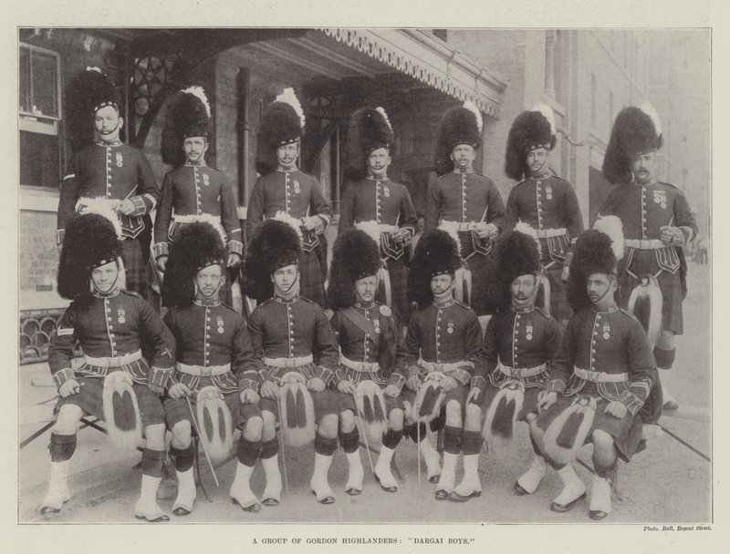 Bir Grup Gordon Highlanders, Dargai Boys by English Photographer
