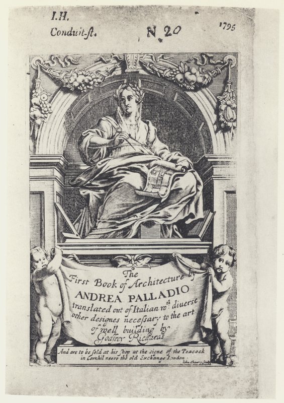 A Palladio, The First Book of Architecture, Tr G Richards 1668 (s/b fotoğraf) by English Photographer