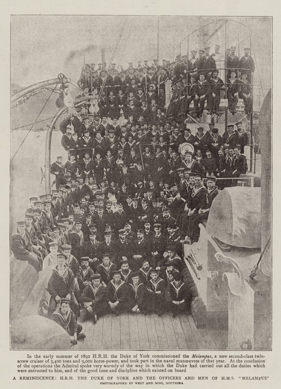 Bir Anımsama, SAİK York Dükü ve HMS Melampus Memurları ve Adamları by English Photographer