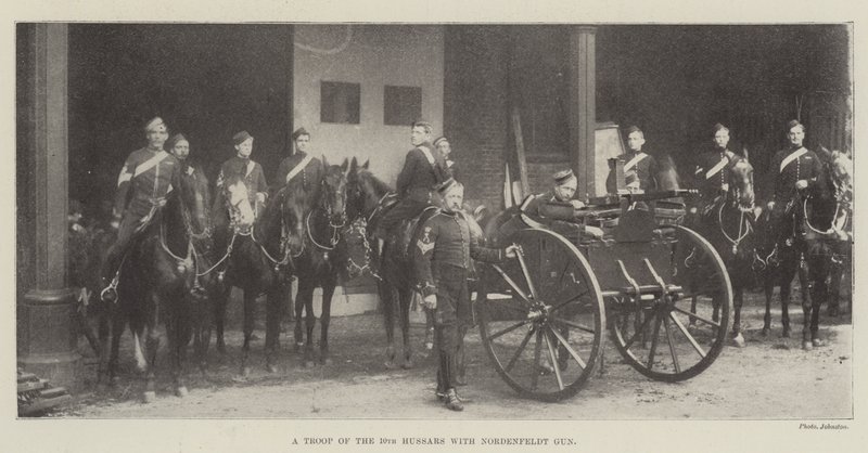 Nordenfeldt Silahlı 10. Süvari Birliği by English Photographer
