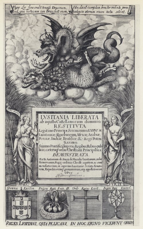 A de Sousa de Macedo, Portekiz serbest bırakıldı, R Heron 1645 (s/b fotoğraf) by English Photographer