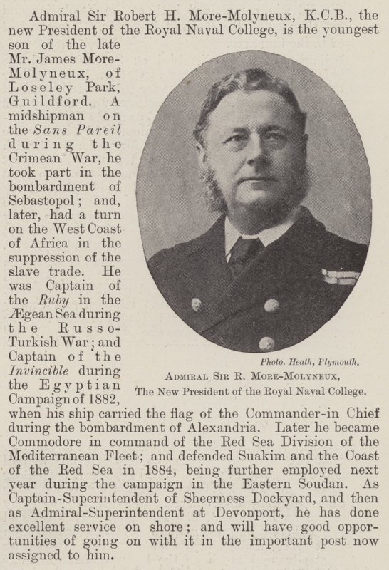 Amiral Sir R More-Molyneux, Kraliyet Donanma Koleji