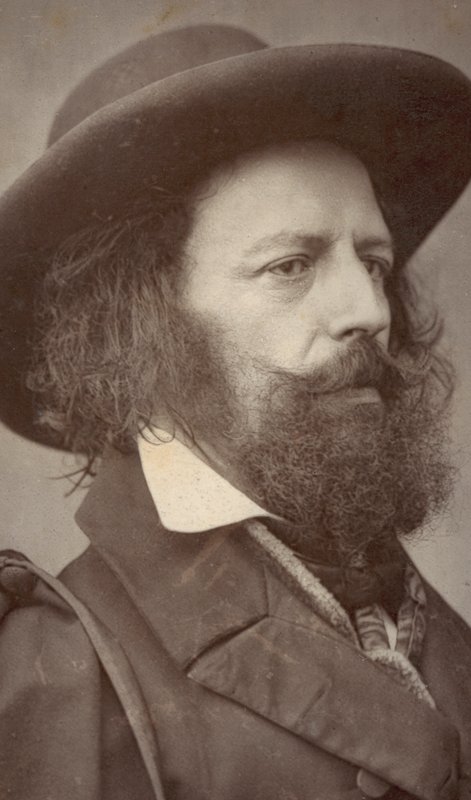 Alfred Lord Tennyson, şair, portre (s/b fotoğraf) by English Photographer