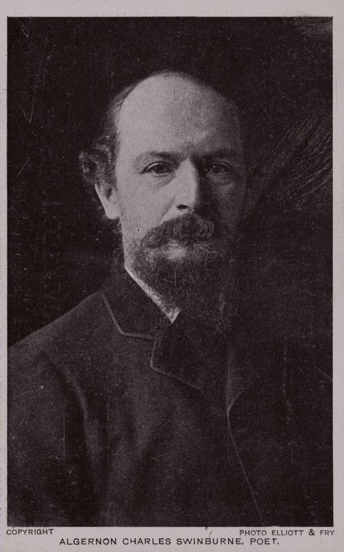 Algernon Charles Swinburne (1837-1909), İngiliz şair ve oyun yazarı by English Photographer