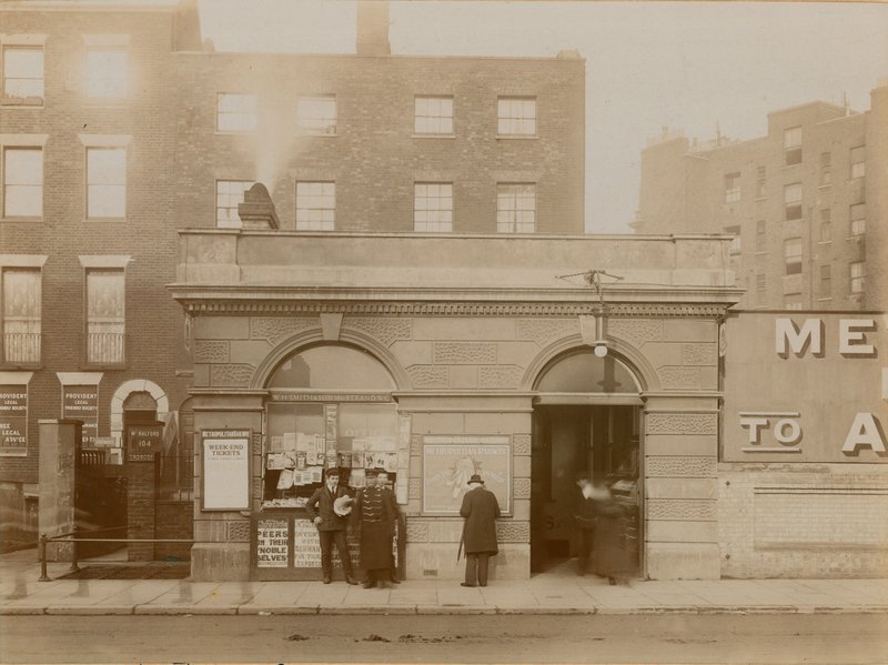 Baker Street Tren İstasyonu, doğu girişi, Marylebone Road, Londra; Mayıs 1908