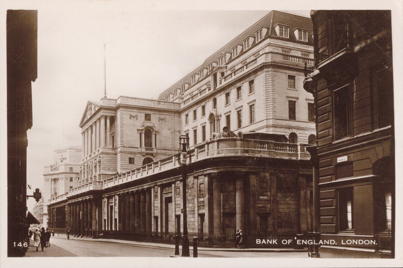 İngiltere Bankası, Londra (s/b fotoğraf) by English Photographer