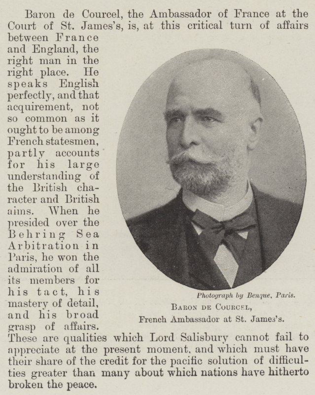 Baron de Courcel, Fransa