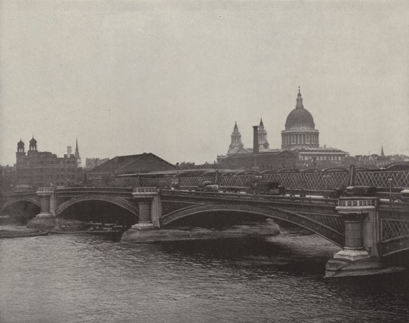 Blackfriars Köprüsü (b/w fotoğraf) by English Photographer