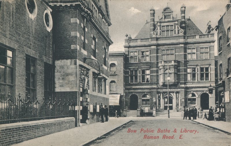 Bow Public Baths and Library, Roman Road, Londra by English Photographer