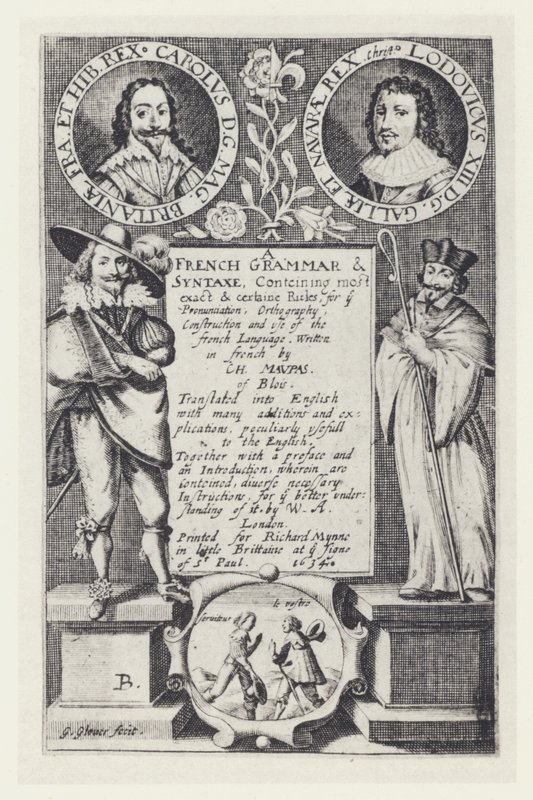 C Maupas, A French Grammar, R Mynne 1634 (s/b fotoğraf) by English Photographer