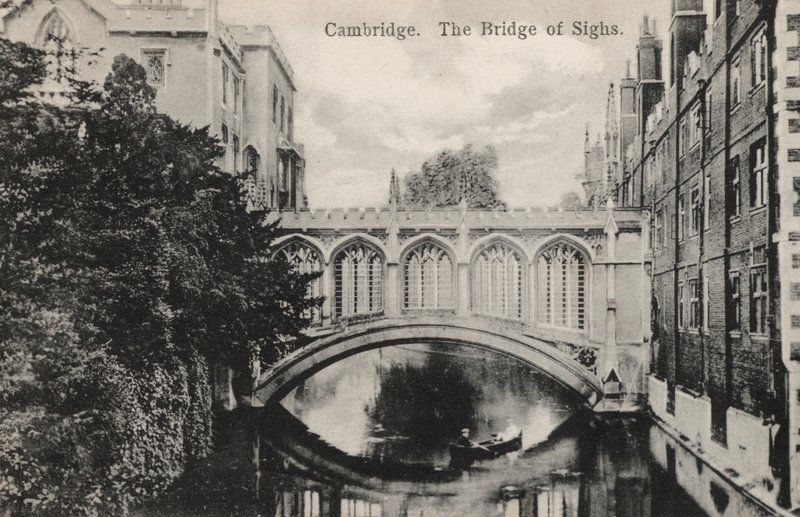 Cambridge, İç Çekmeler Köprüsü (s/b fotoğraf) by English Photographer