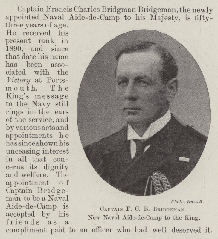 Kaptan F C B Bridgeman, Kral