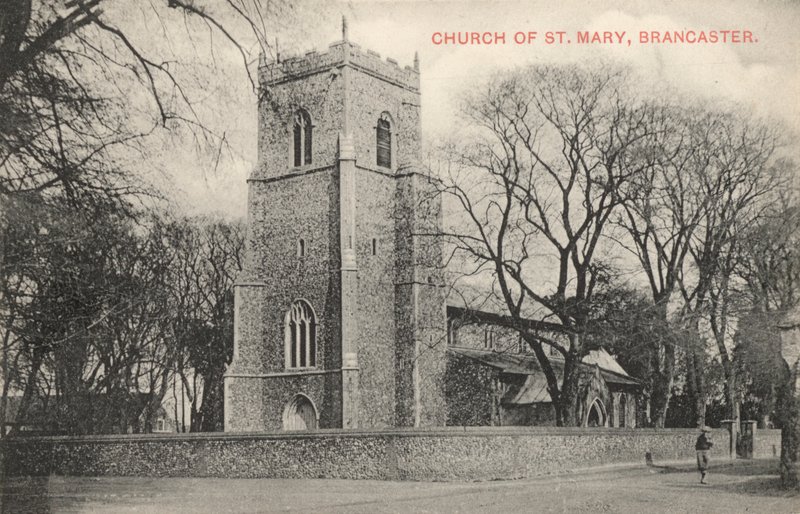 St Mary Kilisesi, Brancaster, Norfolk (s/b fotoğraf) by English Photographer
