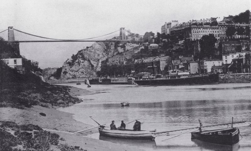 Clifton ve Asma Köprü (s/b fotoğraf) by English Photographer