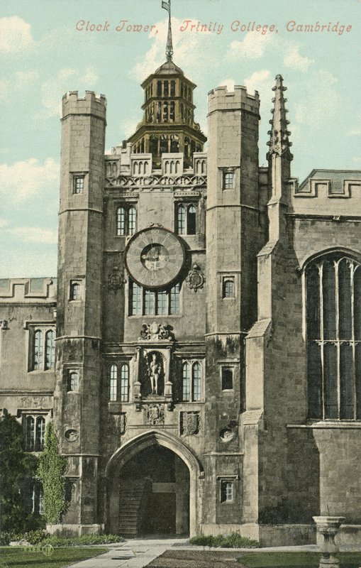 Saat Kulesi, Trinity College, Cambridge (renkli fotoğraf) by English Photographer