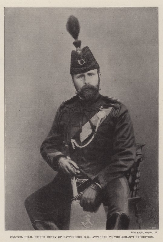 Ashanti Expedition bağlı Albay SAİK Prens Henry, KG, Battenberg by English Photographer