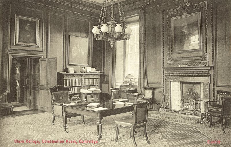Kombinasyon Odası, Clare College, Cambridge (s/b fotoğraf) by English Photographer
