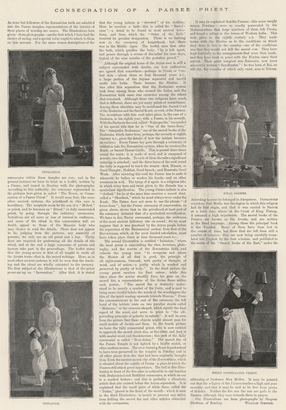 Bir Parsee Rahibinin Kutsanması by English Photographer