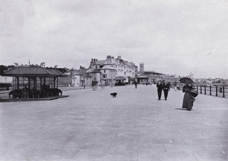 Cornwall: The Promenade, Penzance (s/b fotoğraf) by English Photographer