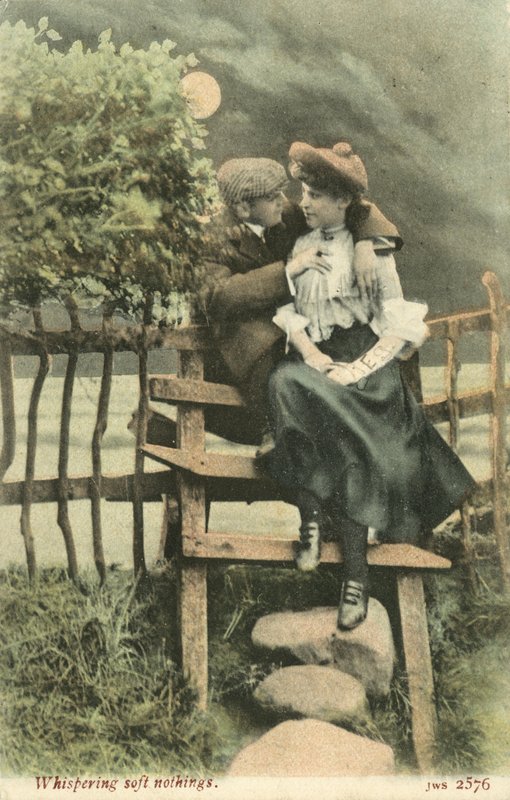 Bir kır stiline sarılan çift (renkli fotoğraf) by English Photographer