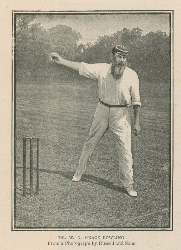 Kriket oyuncusu Dr WG Grace by English Photographer