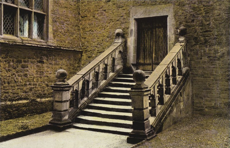 Dorothy Vernons Basamaklar ve Kapı, Haddon Salonu by English Photographer