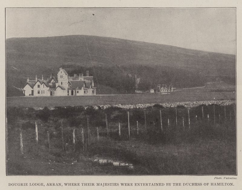 Dougrie Lodge, Arran, Majestelerinin Hamilton Düşesi tarafından ağırlandığı yer by English Photographer